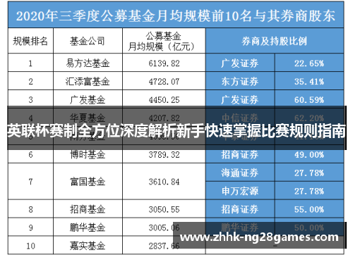 英联杯赛制全方位深度解析新手快速掌握比赛规则指南